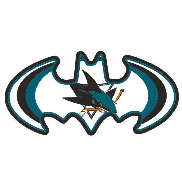 San Jose Sharks Batman Logo DIY iron on transfer (heat transfer)